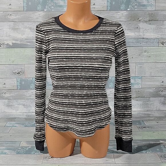 PROJECT SOCIAL T LOS ANGELES Long Sleeved Striped Shirt/Top sz Medium - Picture 1 of 5